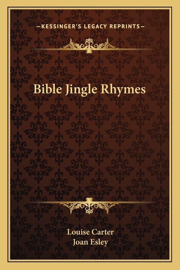Bible Jingle Rhymes by Louise Carter, Paperback | Indigo Chapters