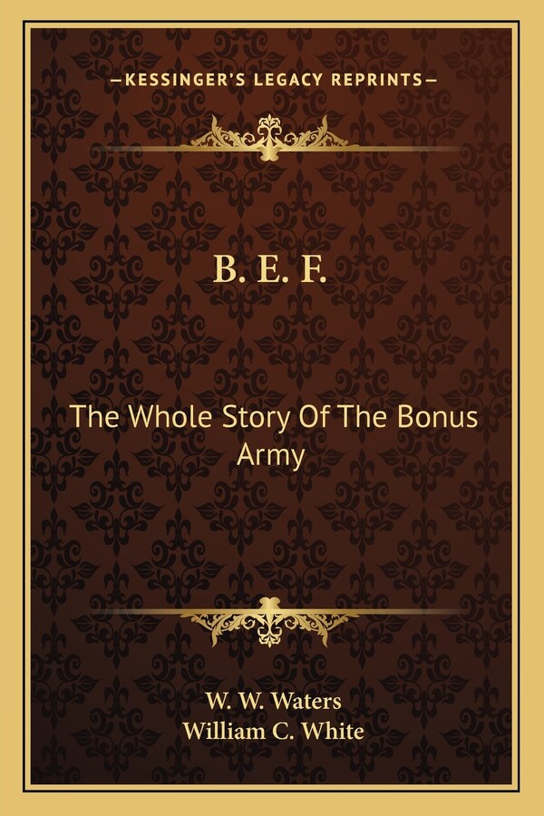 B. E. F by W W Waters, Paperback | Indigo Chapters