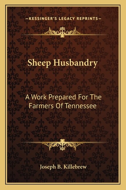 Sheep Husbandry by Joseph B Killebrew, Paperback | Indigo Chapters
