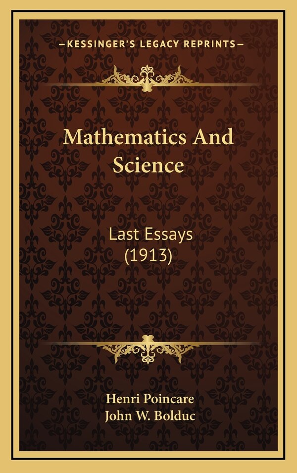 Mathematics and Science by Henri Poincare, Hardcover | Indigo Chapters