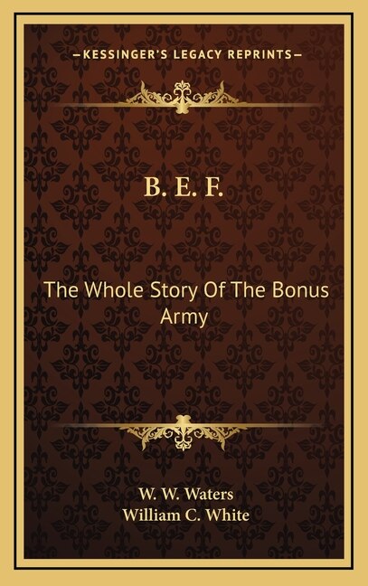 B. E. F by W W Waters, Hardcover | Indigo Chapters