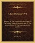 A Law Dictionary V2 by John Bouvier, Paperback | Indigo Chapters