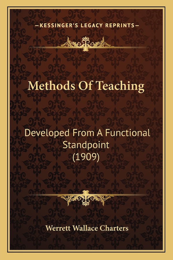 Methods Of Teaching by Werrett Wallace Charters, Paperback | Indigo Chapters