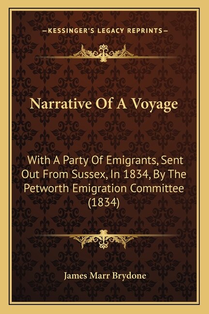 Narrative Of A Voyage by James Marr Brydone, Paperback | Indigo Chapters