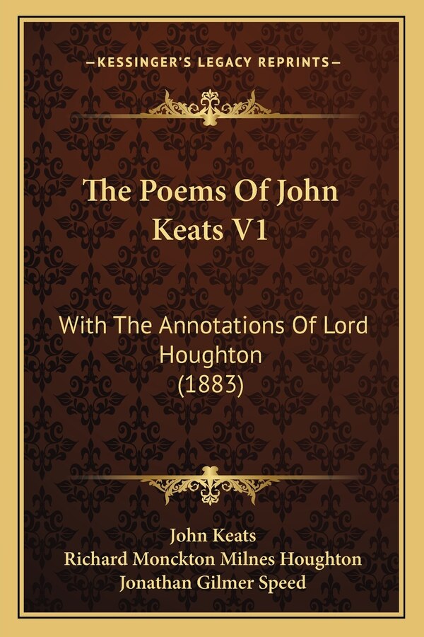 The Poems Of John Keats V1, Paperback | Indigo Chapters
