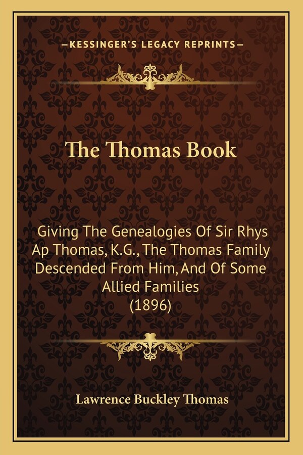 The Thomas Book by Lawrence Buckley Thomas, Paperback | Indigo Chapters