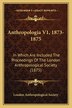 Anthropologia V1 1873-1875 by London London Anthropological Society, Paperback | Indigo Chapters
