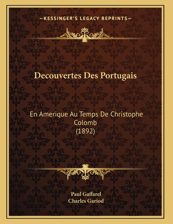 Decouvertes Des Portugais by Paul Gaffarel, Paperback | Indigo Chapters