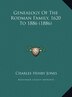 Genealogy Of The Rodman Family 1620 To 1886 (1886) by Charles Henry Jones, Hardcover | Indigo Chapters