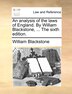 An analysis of the laws of England. By William Blackstone, Paperback | Indigo Chapters