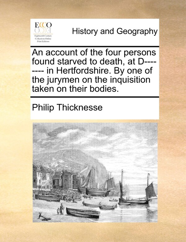 An Account Of The Four Persons Found Starved To Death At D | Indigo Chapters