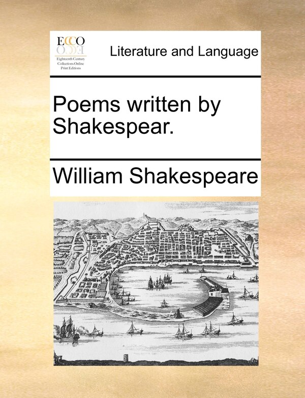Poems Written By Shakespear by William Shakespeare, Paperback | Indigo Chapters