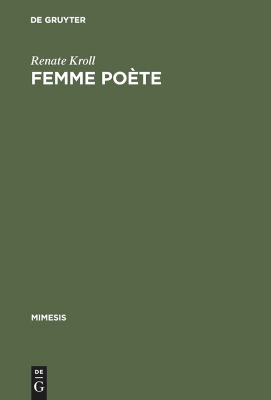 Femme poÃ¨te by Renate Kroll Hardcover | Indigo Chapters