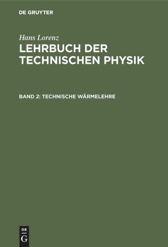 Technische Wärmelehre by Hans Lorenz, Hardcover | Indigo Chapters