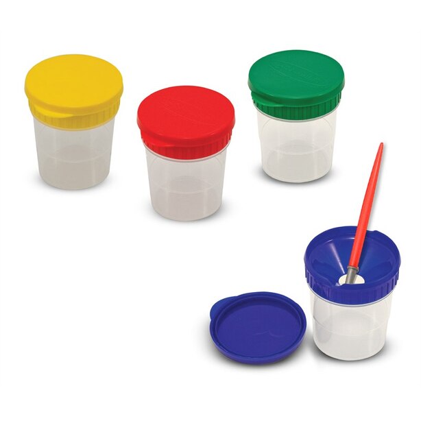 Spill-Proof Paint Cups - Set Of 4