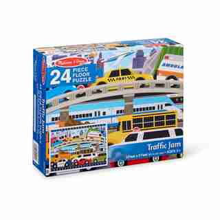 Melissa & Doug Traffic Jam Floor Puzzle 2'x3' 24 Piece Puzzle