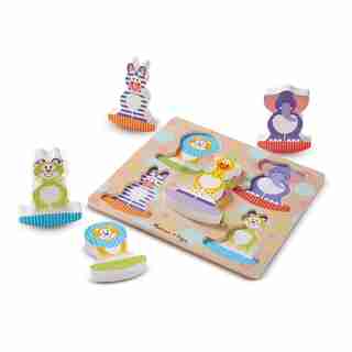 Melissa and Doug Puzzle First Play Wooden Safari Chunky