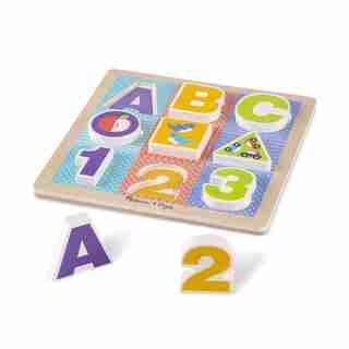 Melissa and Doug Puzzle First Play Wooden ABC-123 Chunky