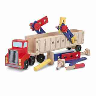 Big Rig Building Truck Wooden Play Set