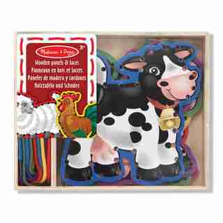 Wooden Panels & Laces - Farm Animals