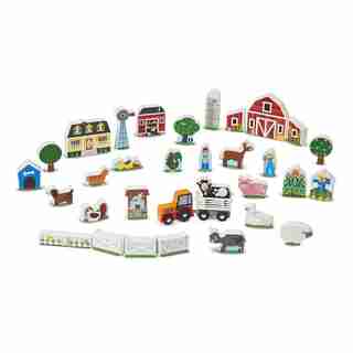 Melissa & Doug Wooden Playset Farm and Tractor