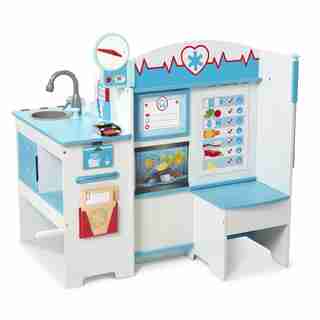 Melissa & Doug Wooden Get Well Doctor Activity Centre - Waiting Room, Exam Room, Check-In Area
