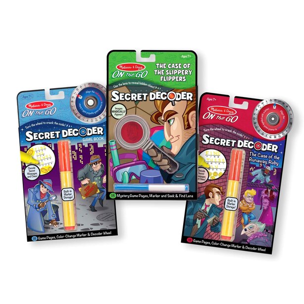 Melissa and Doug® Paint-with-Water Colouring Book 3-Pack Secret Decoder Spy Bundle