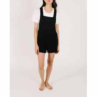 SHORTY ROMPERALLS, MIDNIGHT BLACK MEDIUM