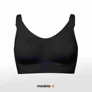 Medela Ultimate BodyFit Bra For Maternity/Breastfeeding, Medium, Black