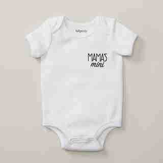 INDIGOBABY MONOCHROME BODYSUIT MAMAS MINI WHITE 6-12 MONTHS