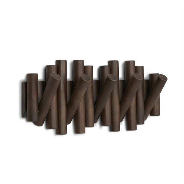 Umbra Picket Rail Hook Aged Walnut