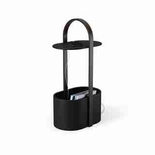UMBRA HUB STORAGE TABLE - BLACK/WALNUT