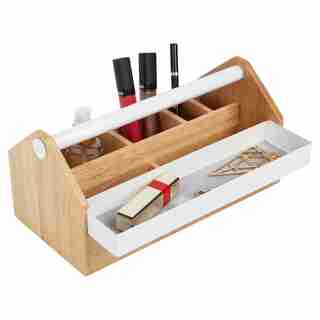Umbra Toto Storage Box - Birch Wood & White