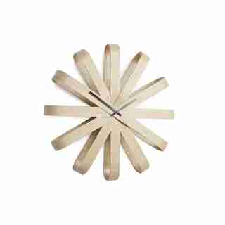 UMBRA RIBBONWOOD WALL CLOCK 20.25IN NATURAL