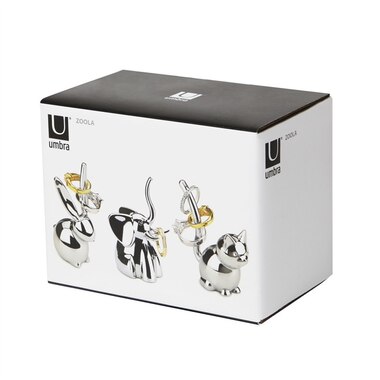 UMBRA 3 PACK ANIMAL RING HOLDER - CHROME by UMBRA | Jewellery Organization Gifts | chapters.indigo.ca