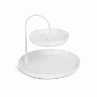 PORTE BIJOUX À 2 NIVEAUX POISE - BLANC