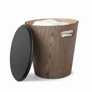 UMBRA WOODROW STORAGE STOOL - WALNUT