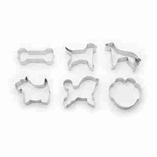 STAINLESS STEEL COOKIE CUTTERS DOG SET OF 6