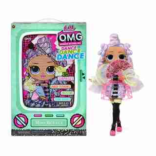 LOL Surprise OMG Dance Dance Dance Miss Royale Fashion Doll with 15 Surprises Including Magic Blacklight, Shoes, Hair Brush, Doll Stand and TV Package - For Girls Ages 4+