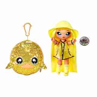 Na! Na! Na! Surprise 2-in-1 Fashion Doll and Sparkly Sequined Purse Sparkle Series – Daria Duckie, 7.5" Raincoat Doll