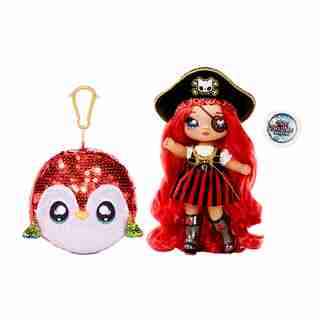Na! Na! Na! Surprise 2-in-1 Fashion Doll and Sparkly Sequined Purse Sparkle Series – Becky Buckaneer, 7.5" Pirate Doll