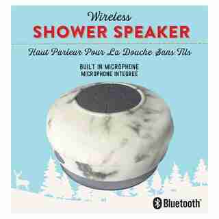 WATERPROOF BLUETOOTH SHOWER SPEAKER MARBLE