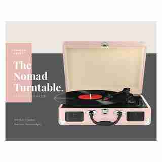 Common Craft The Nomad Turntable Pink