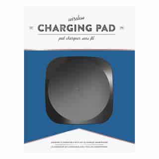 RUBBERIZED WIRELESS CHARGING PAD BLACK