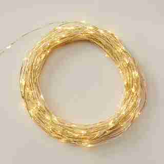 LED MICRO FAIRY LIGHTS - GOLD STRING, 5 FT