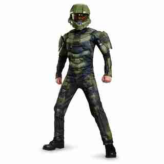 Disguise Kids Muscle Costume Halo Master Chief Size L