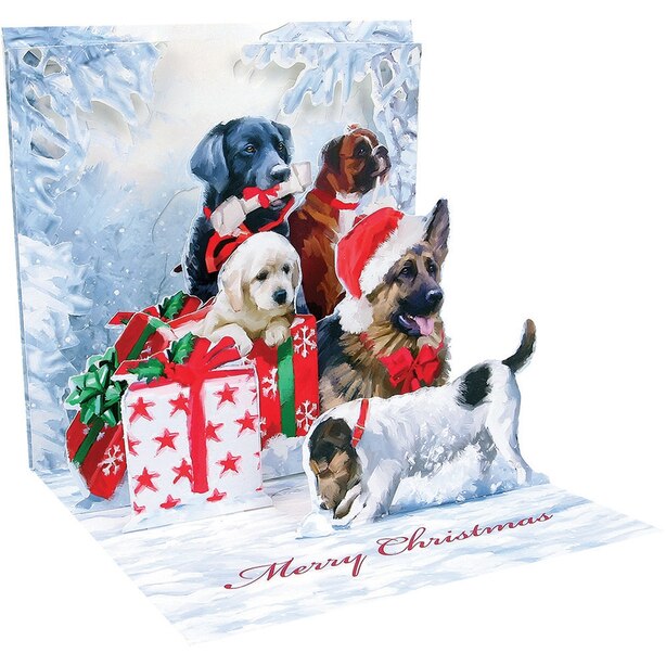 Christmas dog boy adorable fairy Holiday Card Christmas Dogs by Up With Paper | Holiday Cards Gifts | www.chapters.indigo.ca
