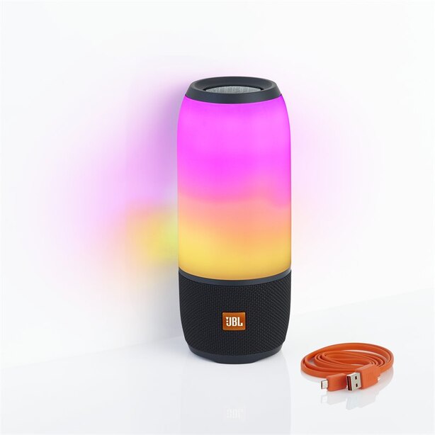 JBL Pulse 3 Portable Bluetooth Speaker with Light Show - Black