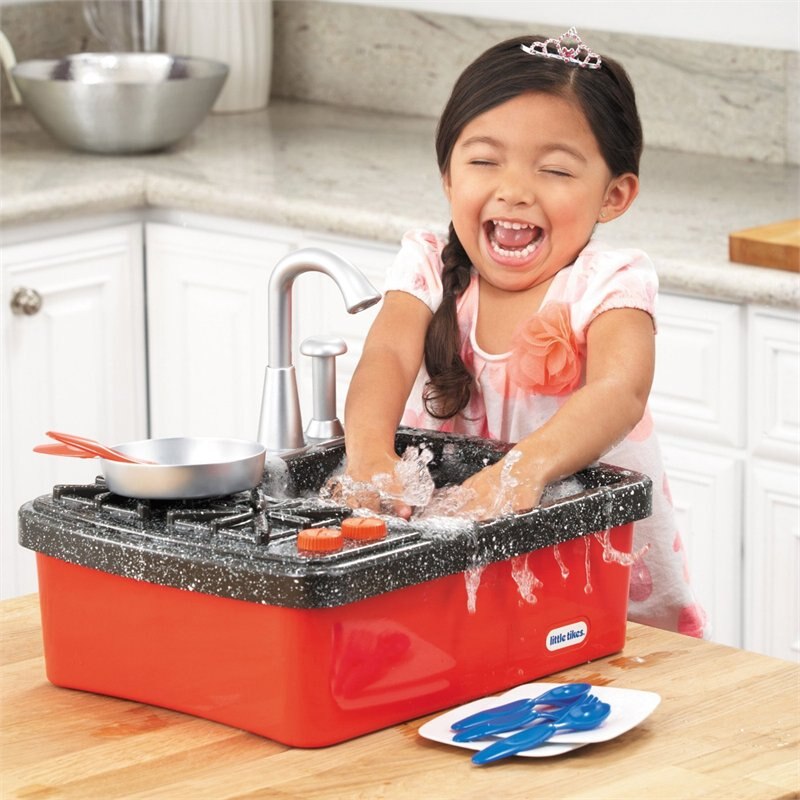 KIDS SPLISH SPLASH STOVE & SINK ACCESSORIES XMAS GIFT 