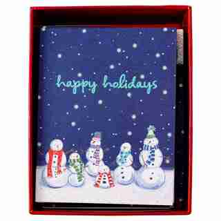 Prelude Row of Snowman Boxed Cards, Set of 20